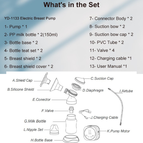 1133S Double electric breast pump