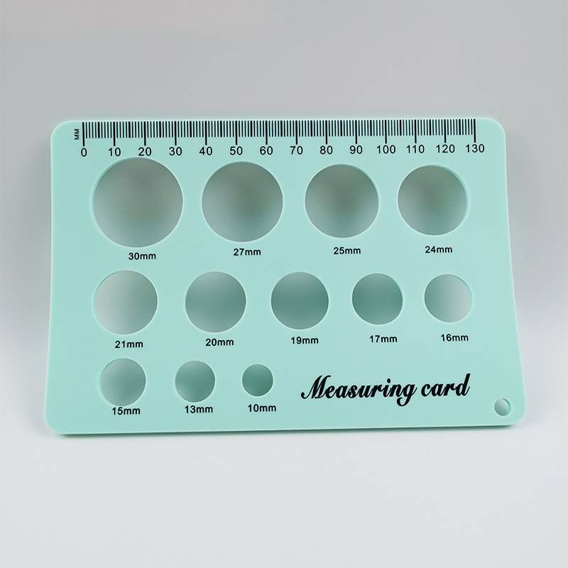 Silicone measuring card