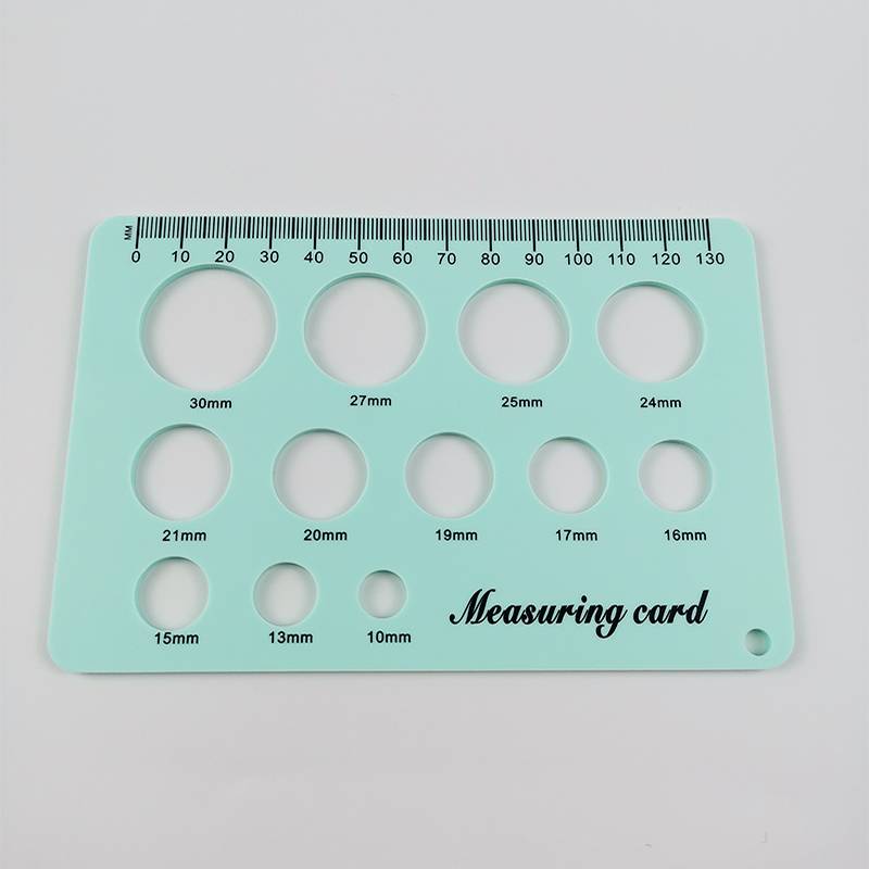 Silicone measuring card